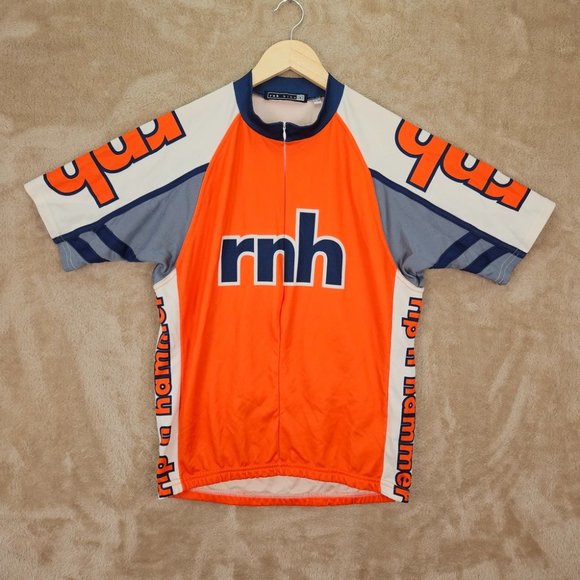 rnh bike Other - rnh bike Cycle 3/4 Zip Cycling Jersey Men's Size L Orange T-Shirt Short Sleeve
